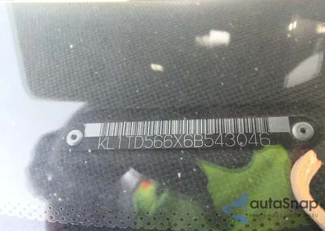 2006 Chevrolet Aveo Ls from USA, damaged, VIN KL1TD566X6B543046